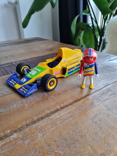 Playmobil rennwagen gelb mit - rennwagen,